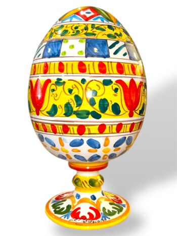 Uovo Fiore 2 - in Ceramica di Santo Stefano di Camastra