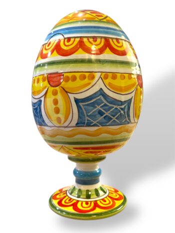 Uovo Fiore R/G - in Ceramica di Santo Stefano di Camastra