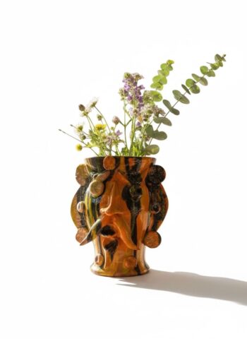 Vasetto Sikano Scolato H15 - in Ceramica di Santo Stefano di Camastra