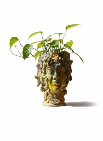 Testa con Applicazioni Marine H40 - in Ceramica di Santo Stefano di Camastra