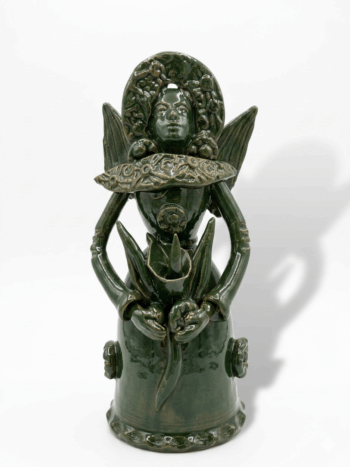 Matrangela Verde H 30 -in Ceramica di Santo Stefano di Camastra
