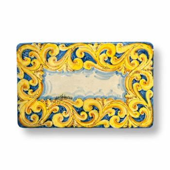 Tagliere Barocco B/G - in Ceramica di Santo Stefano di Camastra
