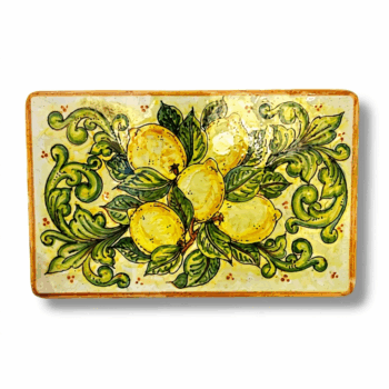Tagliere Limoni - in Ceramica di Santo Stefano di Camastra