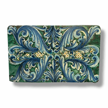 Tagliere Blu Barocco - in Ceramica di Santo Stefano di Camastra