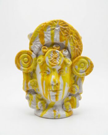 Testa di Moro Donna G - in Ceramica di Santo Stefano di Camastra