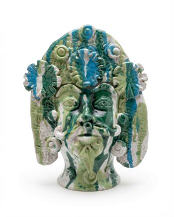 Testa di Moro Uomo Kaleido - in Ceramica di Santo Stefano di Camastra