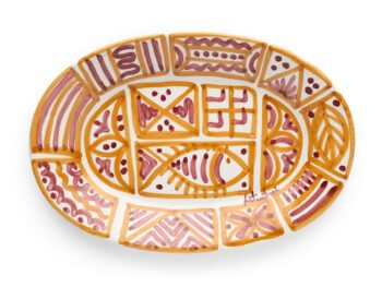 Vassoio Astratto R/A - in Ceramica di Santo Stefano di Camastra
