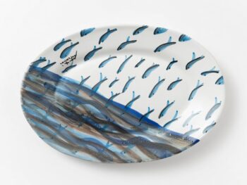 Vassoio Sardine - in Ceramica di Santo Stefano di Camastra
