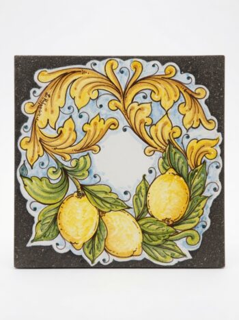 Tagliere Lavica Limoni - in Ceramica di Santo Stefano di Camastra