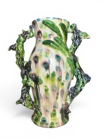 Vaso Pesci Verde - in Ceramica di Santo Stefano di Camastra
