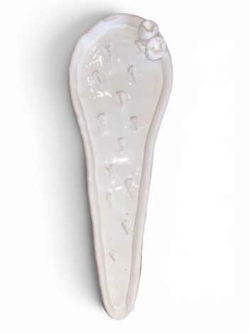 Poggia Mestolo Pala di fico Bianco - in Ceramica di Santo Stefano di Camastra