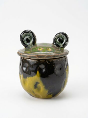 Barattolo Rana - in Ceramica di Santo Stefano di Camastra