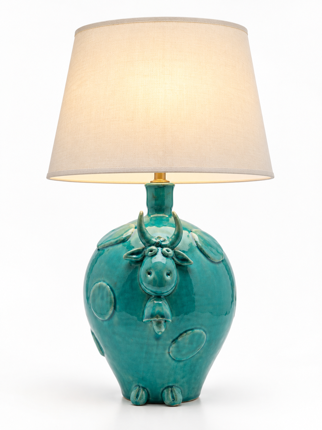 Lume Toro Completo - In Ceramica di Santo Stefano di Camastra