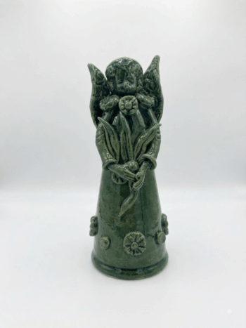 Angelo Verde H27- In Ceramica di Santo Stefano di Camastra