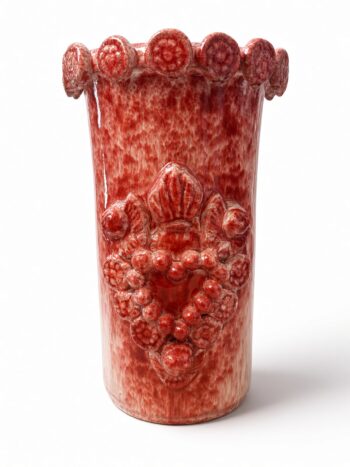 Porta Mestolo Rosso H26 - in Ceramica di Santo Stefano di Camastra