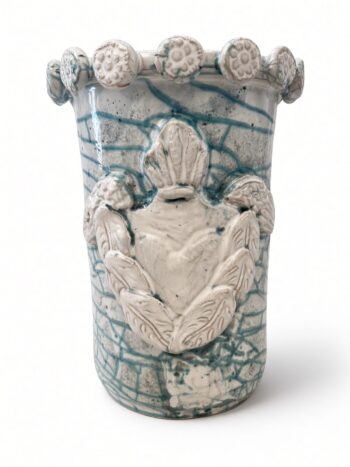 Porta Utensili Effetto Screziato H22 - in Ceramica di Santo Stefano di Camastra