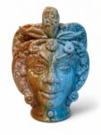 Testa di Moro Donna B/A - in Ceramica di Santo Stefano di Camastra